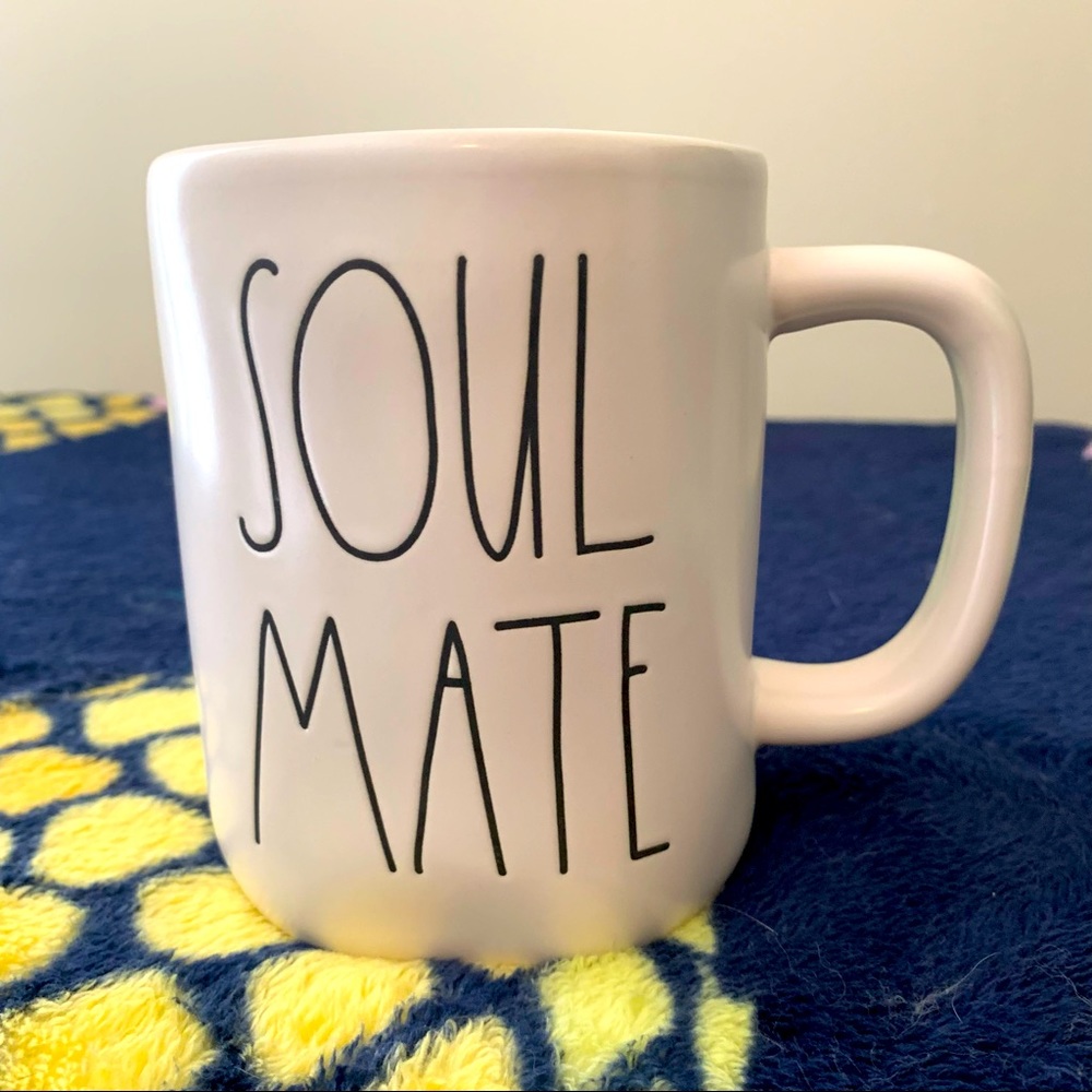 BNWT Rae Dunn White SOUL MATE Mug